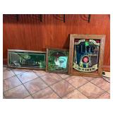 Three Mirrored Beer Signs- Corona & Miller