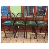 (4) High Chairs - Cushioned - 42" Tall