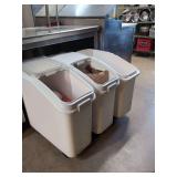 (3) Large Heavy Duty Dry Good Containers