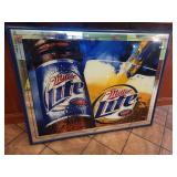 52" x 42"... Miller Light Mirrored Sign