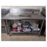 Stainless Prep Table  with Can Opener - 53" x 39" x 30"