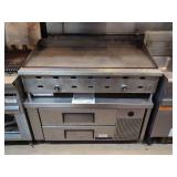 US Range 48" x 22" Flat Top - Gas with True Chef Base Cabinet