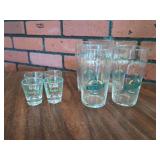 (4) Church Street Beer Glasses and (4) The Barrel Head Shot Glasses