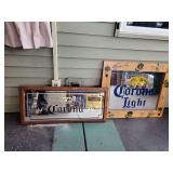 (2)Corona Mirrored Signs