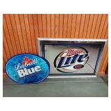 Miller Light and Labatt Blue Signs