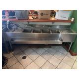 84” W Stainless Steel Sink