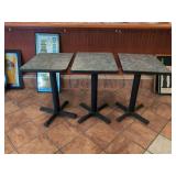 (3) Restaurant Tables - 24" x 18" x 30"