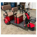 (1) IRGC40 Mini Golf Cart - 110v  Unassembled - RED