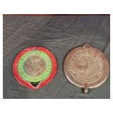 (2) Deere & Mansur Cast Iron Planter Lids