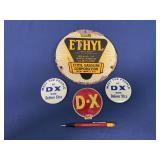 (5) Ethyl, DX, Pennzoil