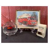 (3) Trucking Puzzle, Ashtray, Match Holder