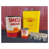 (4) Shell Cans + Broom Holder