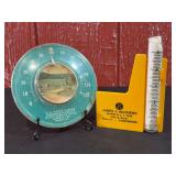 (2) Oliver, MH, Case Thermometer + Rain Gauge