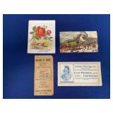 (4) Trade Cards, Notebook, Sales Literature