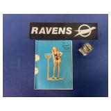 (3) Ravens Sign, Great Dane Magazine, Fruehauf Lighter