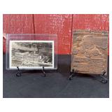 (2) John Deere Wagon Postcard + Printers Plate