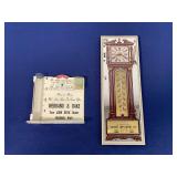 (2) John Deere Rain Gauge + Thermometer