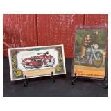 (2) Indian Motorcycle Postcard + Ink Blotter