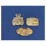(3) Galion, P&H, Superior Watch Fobs