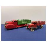 (2) Stamped Steel Trucks