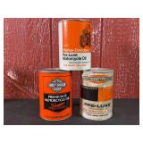 (3) Harley-Davidson Oil Cans