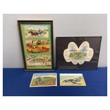 (4) Trade Cards + Postcards