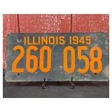 1945 Illinois Licence Plate