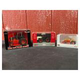 (3) 1/43 + 1/64 Case Tractors NIB