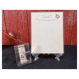 (2) Indian Motorcycle Letterhead + Matchbook Cover