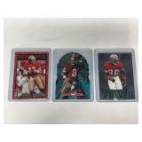 (3) NFL Legend INSERT Cards (Rice, Young, Montana)