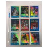 (9) Bowman Chrome Refractors Baseball Cards