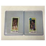 (2) 1980 Topps Mini #11 & 208 George Gervin