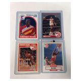 (4) 1989/90 Fleer & Hoops Dominique Wilkins NBA Cards