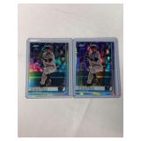 (2) 2019 Topps Chrome #171 Starlin Castro HOLO & HYPER Parallel