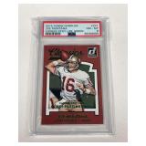 2015 Donruss #241 Joe Montana Career Stat Line Green Graded PSA 8