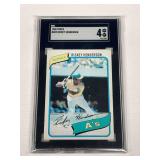 1980 Topps #482 Rickey Henderson ROOKIE Graded SGC 4
