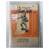 1971 Indiana Basketball Handbook Autographed by Billy Keller