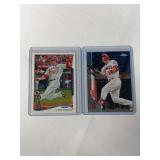 (2) 2014 & 2020 Topps Mike Trout MLB Cards