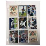 (18) Los Angeles Dodgers Stars Baseball Cards