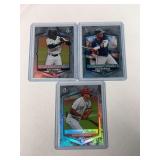 (3) Bowman Platinum MLB ROOKIES (Chisholm, Pache)