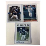 (3) Indianapolis Colts Legends NFL Cards (Manning, Wayne)