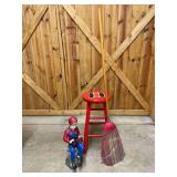 (3) IH Stool, Figure, Broom