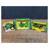(3) John Deere 4440, Skidder, Backhoe Ertl