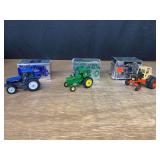 (3) 1/43 Case 1170 Demonstrator, John Deere 4230, NH 8260 NFTS NIB Ertl