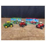 (3) 1/64 John Deere 7020, IH 4366, MF 1500 NFTS Ertl