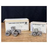 (2) 1/43 John Deere 9300 + 1/50 Forklift Pewter NIB SC