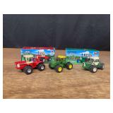 (3) 1/64 IH 4366, John Deere 7020, Oliver 2655 NFTS Ertl