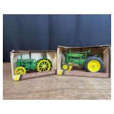 (2) 1/16 John Deere G + BR NIB Ertl