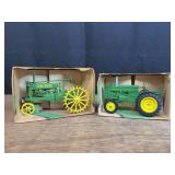 (2) 1/16 John Deere A + M NIB Ertl