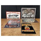 (5) Sturgis, Motorcycle, + Garage SST Signs